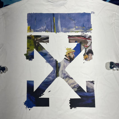 Remera Off White Diag Arrows Monet Blanca