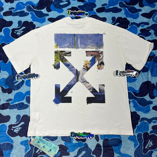 Remera Off White Diag Arrows Monet Blanca