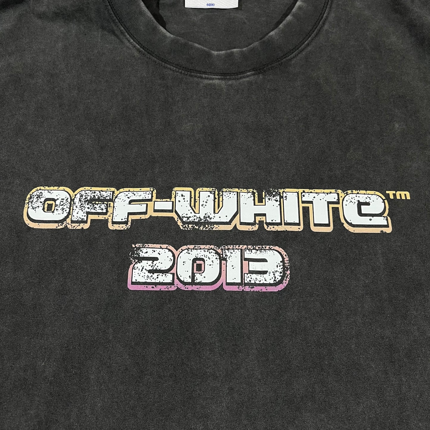 Remera Off White Digit Bacchus Negra