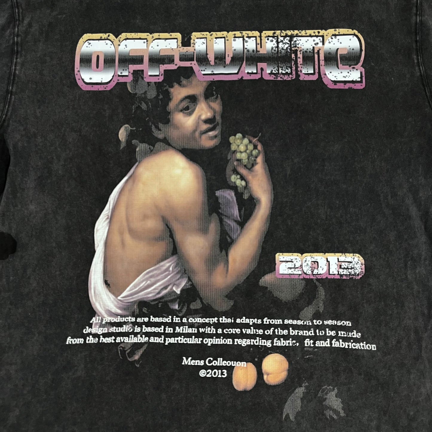 Remera Off White Digit Bacchus Negra