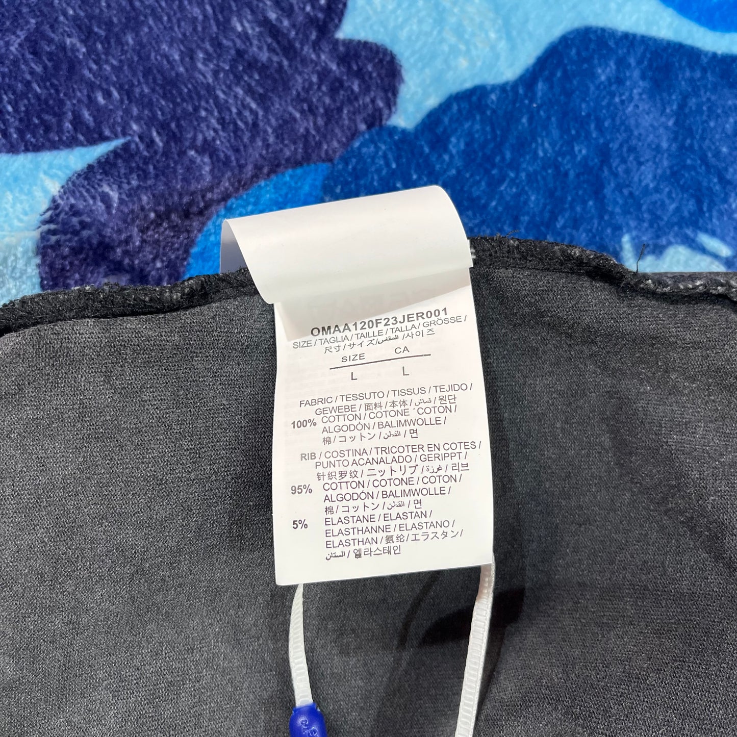 Remera Off White Digit Bacchus Negra