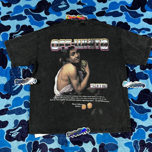 Remera Off White Digit Bacchus Negra