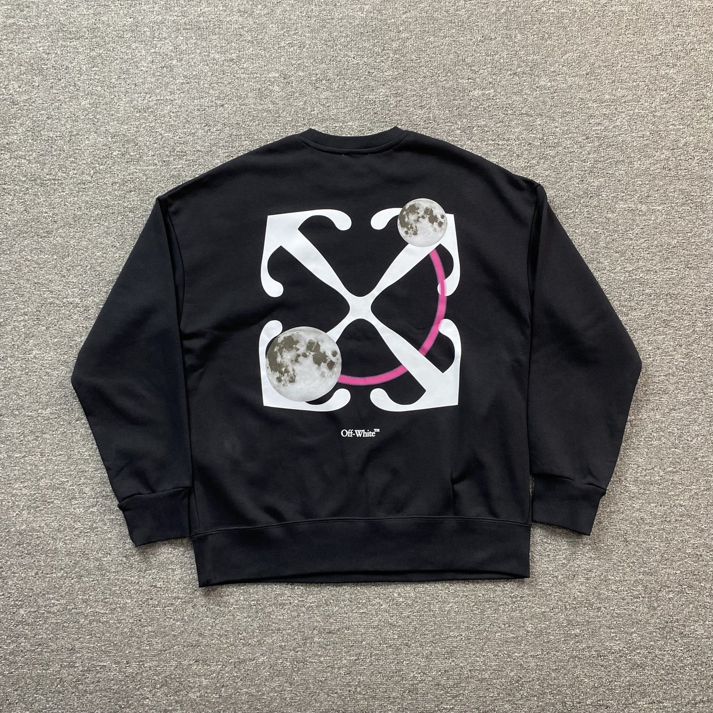 off-white-double-moon-arrow-crewneck-black-Drip Store Argentina
