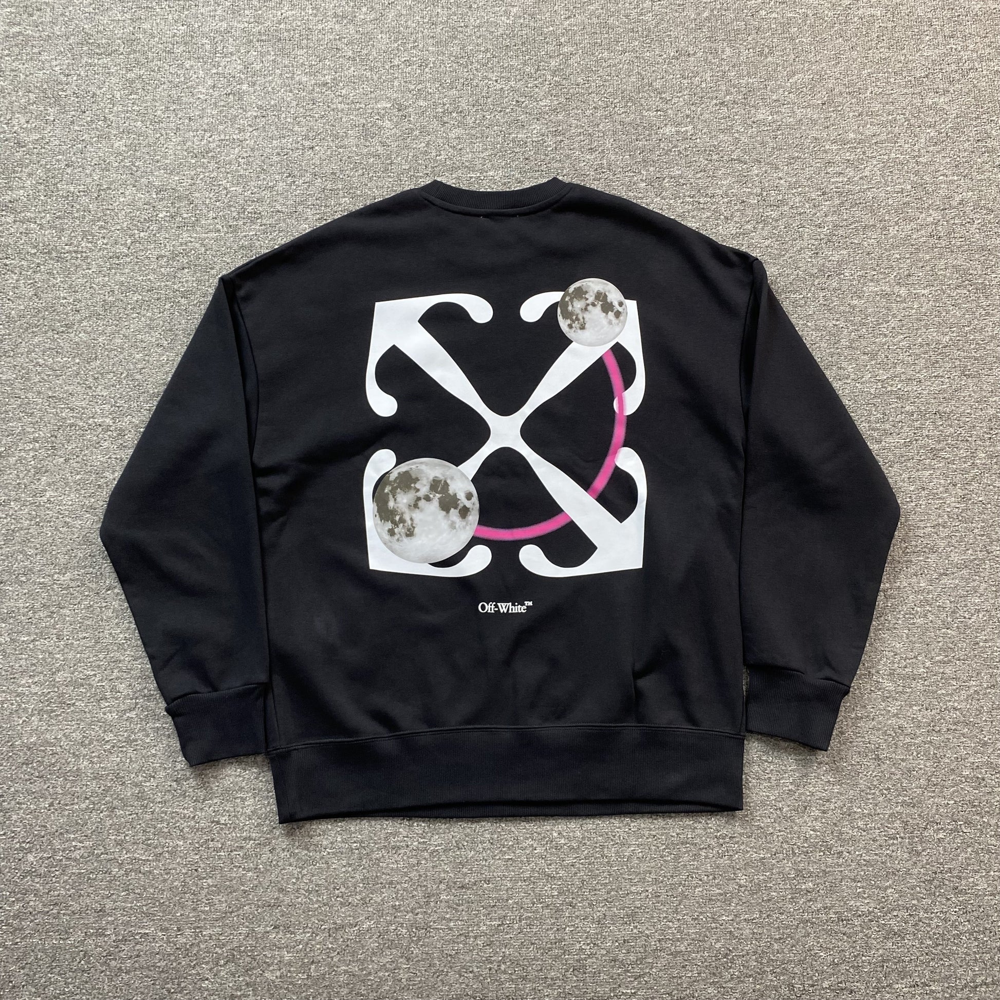 off-white-double-moon-arrow-crewneck-black-Drip Store Argentina