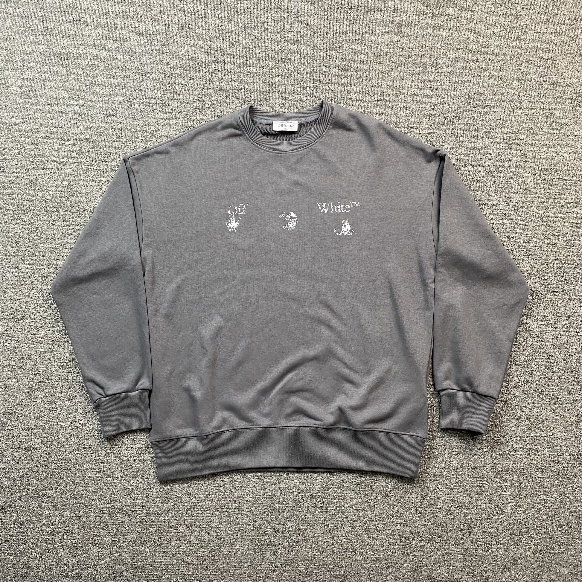 off-white-faded-logo-print-crewneck-grey-Drip Store Argentina