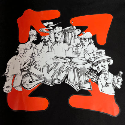 Remera Off White Graffiti Arrow Negra