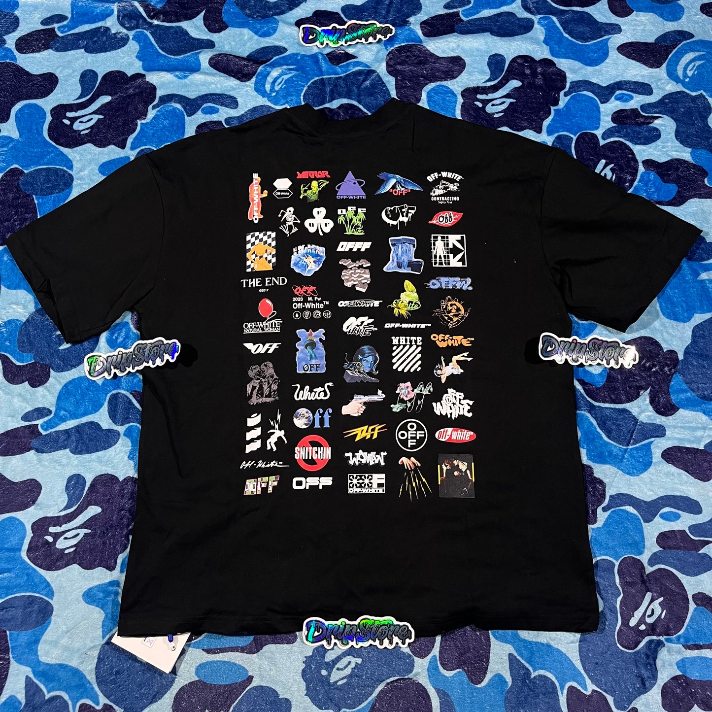 Remera Off White Logic Logos Negra