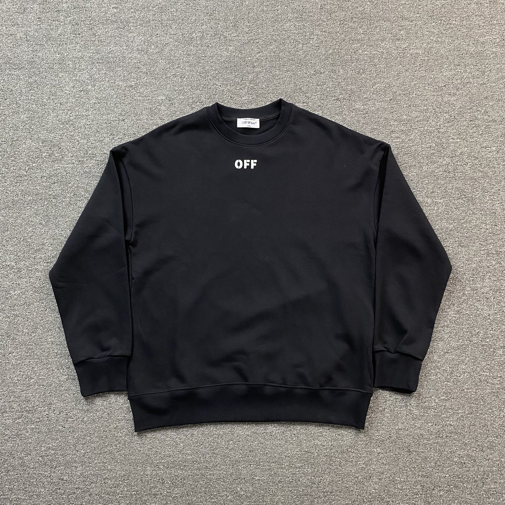 off-white-off-stamp-crewneck-black-Drip Store Argentina