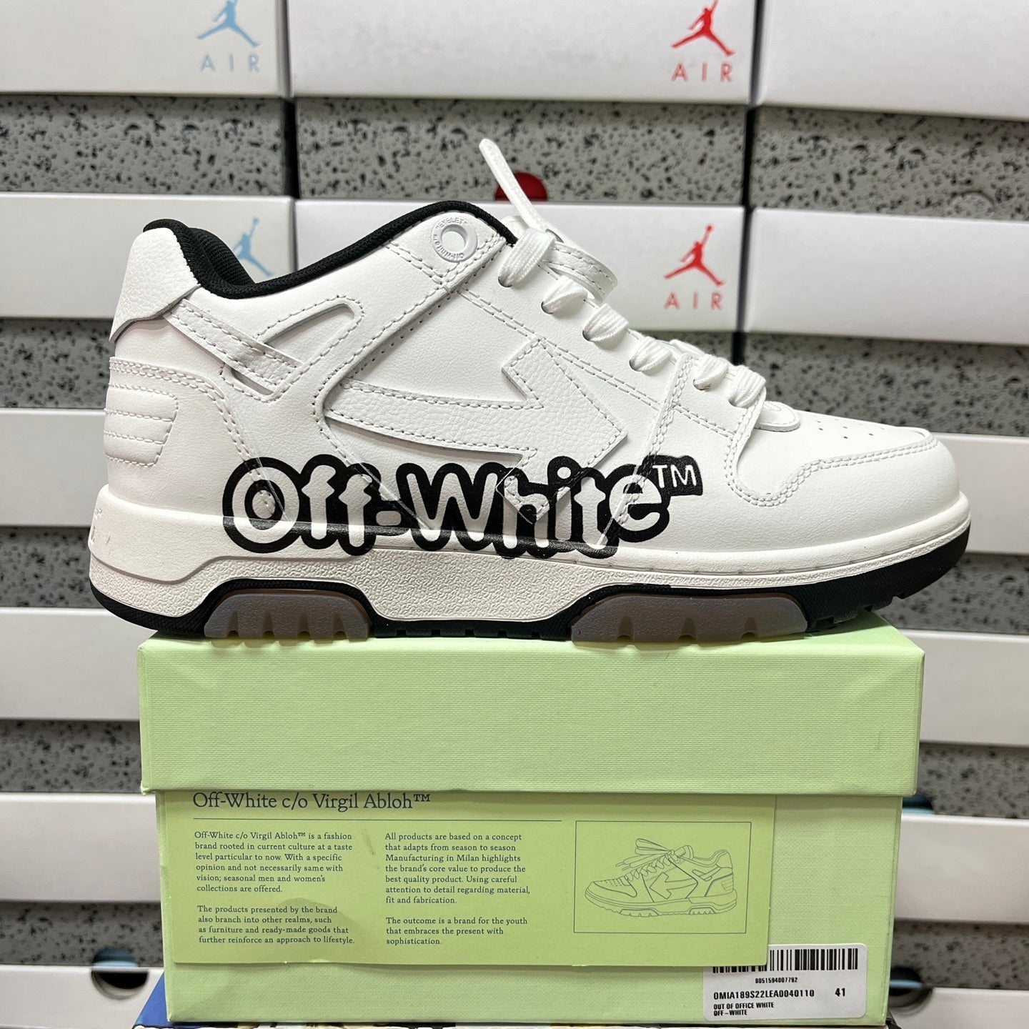 Off White Out Of Office Logo Print Blanco