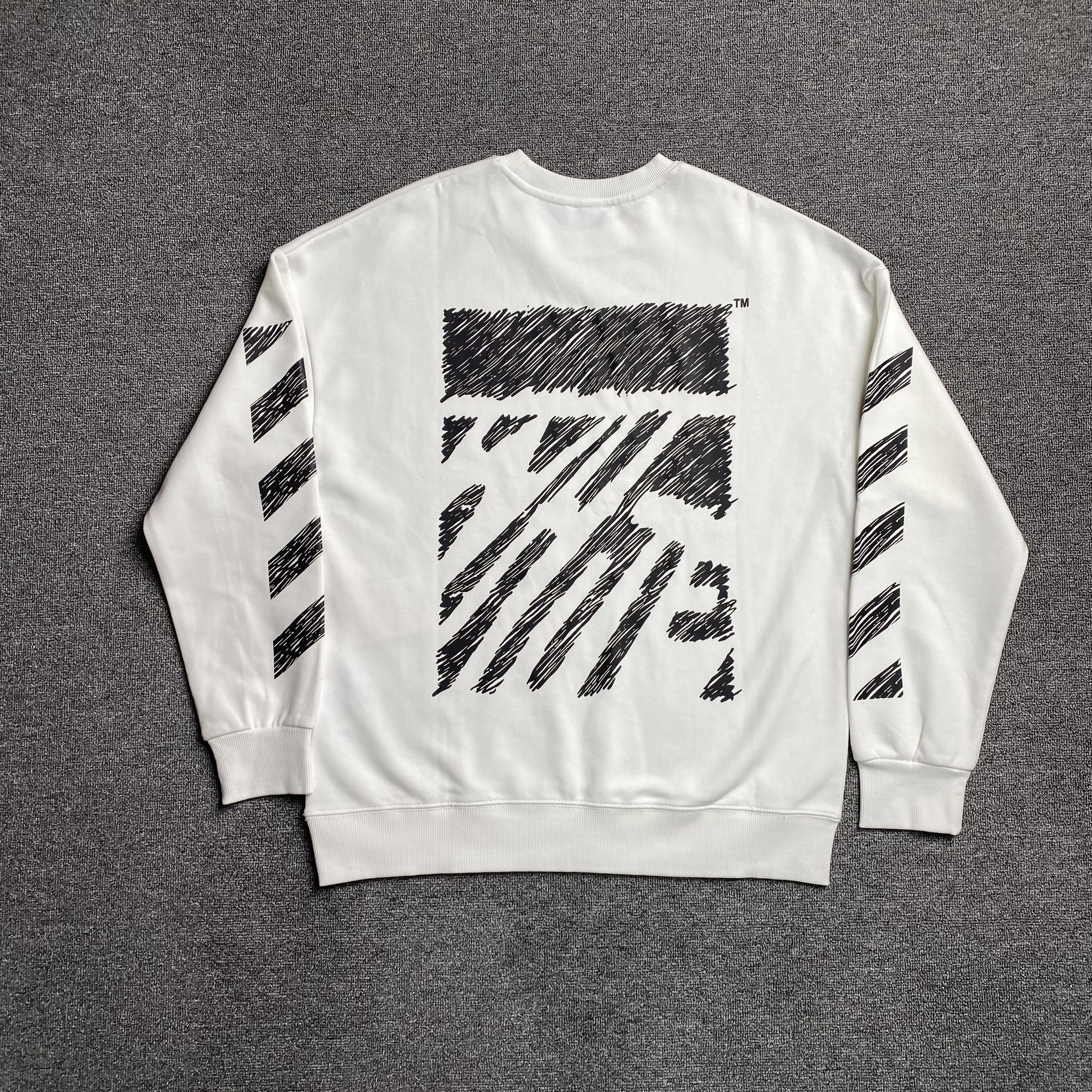 off-white-scribble-diag-crewneck-white-Drip Store Argentina