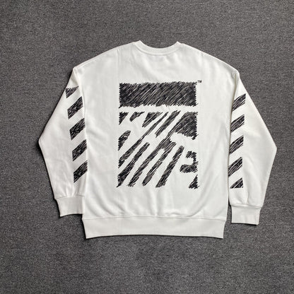 off-white-scribble-diag-crewneck-white-Drip Store Argentina