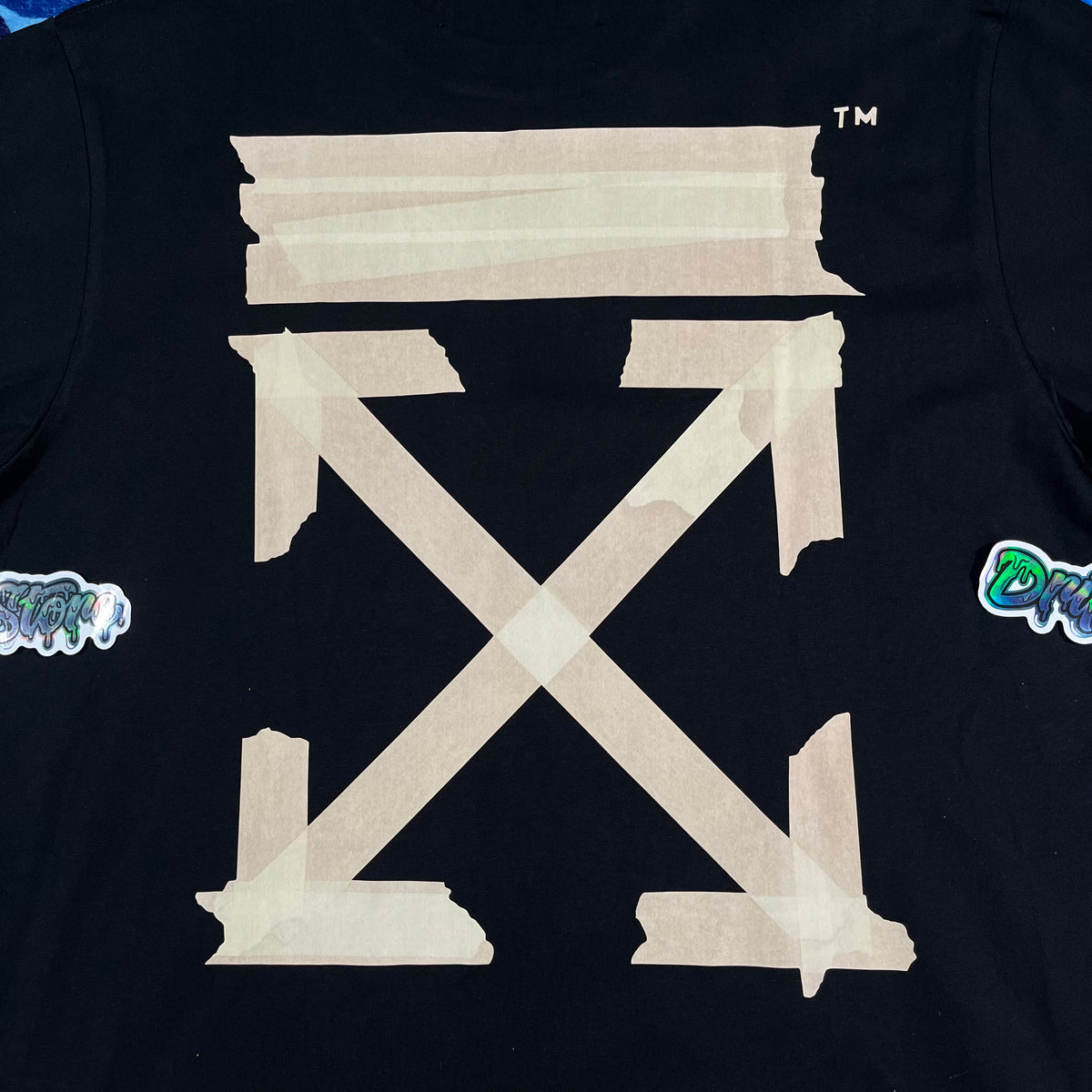 Remera Off White Tape Arrows Negra