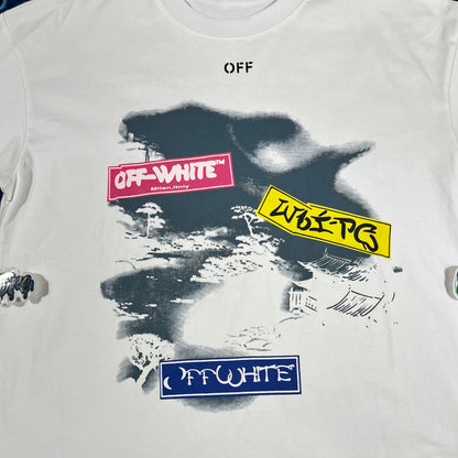 Remera Off White Type Sticker Blanca