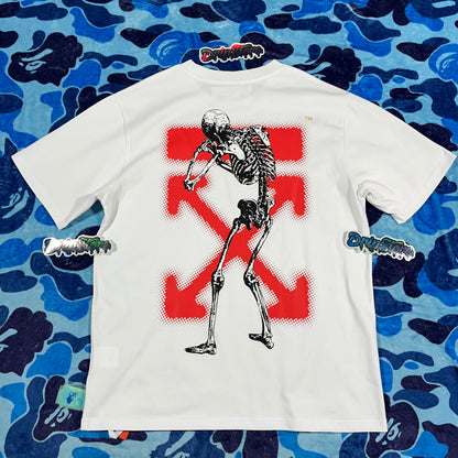 Remera Off White Undercover Skeleton Blanca