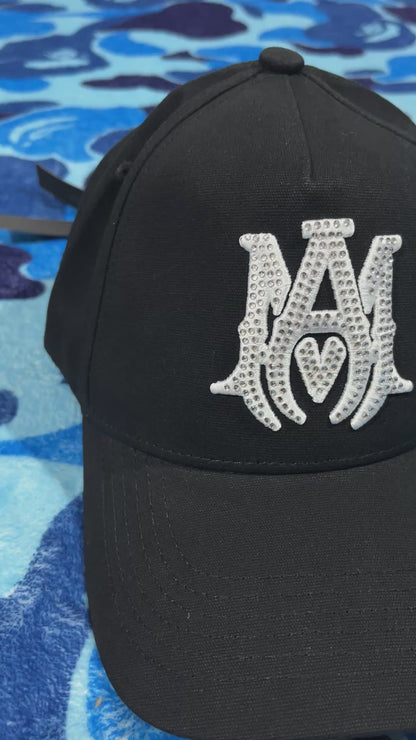 Gorra Amiri MA Brillos Blanca/Negra