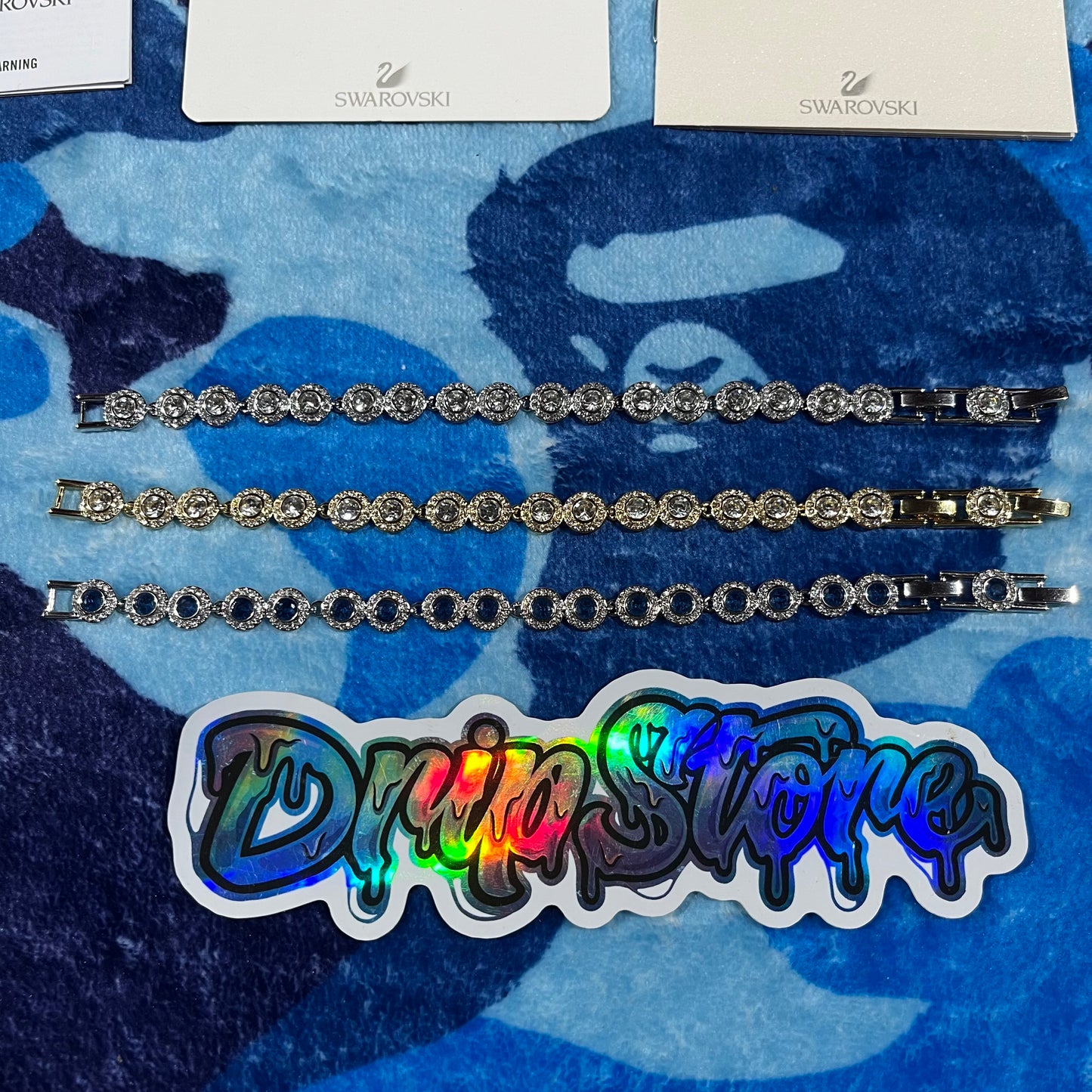 Pulsera Swarovski Angelic Plateada/Azul