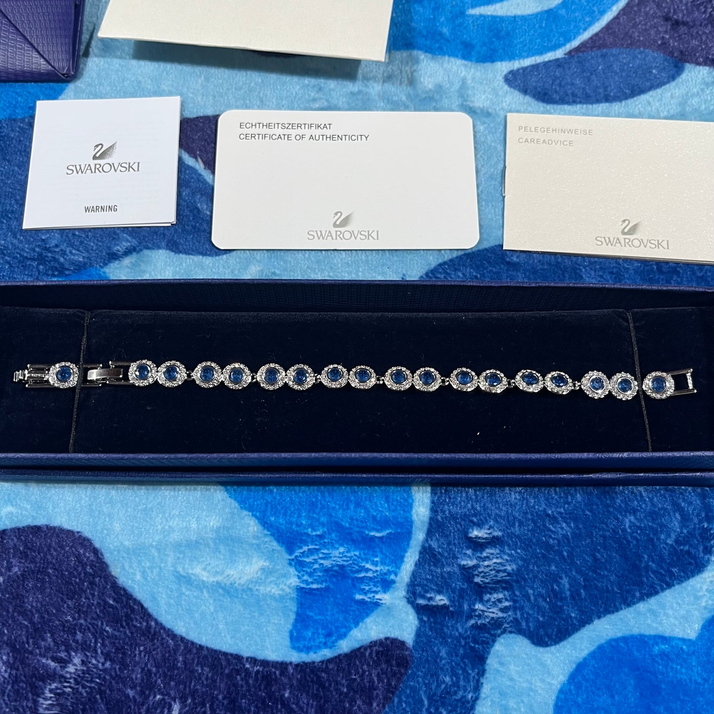 Pulsera Swarovski Angelic Plateada/Azul