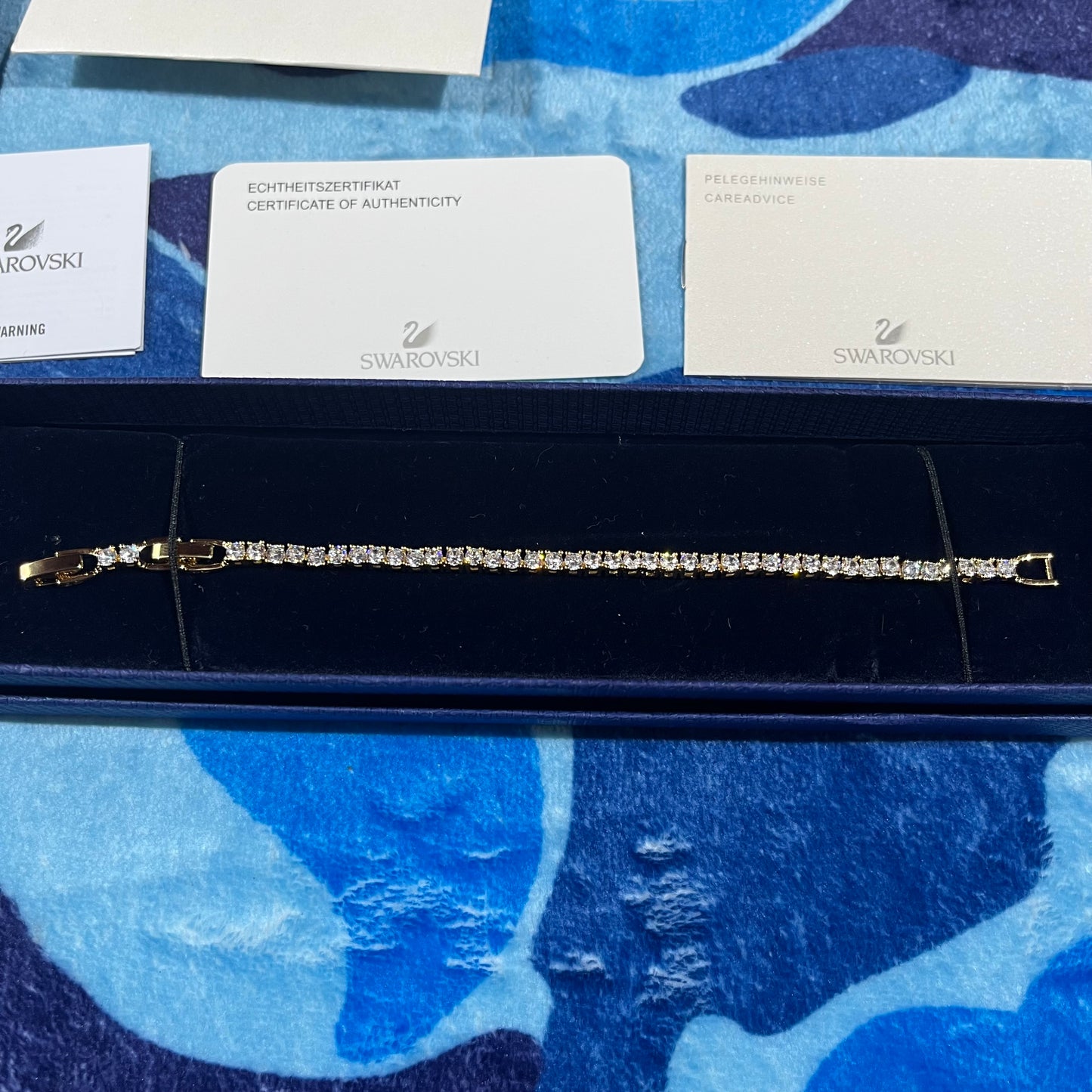 Pulsera Swarovski Tennis Dorada