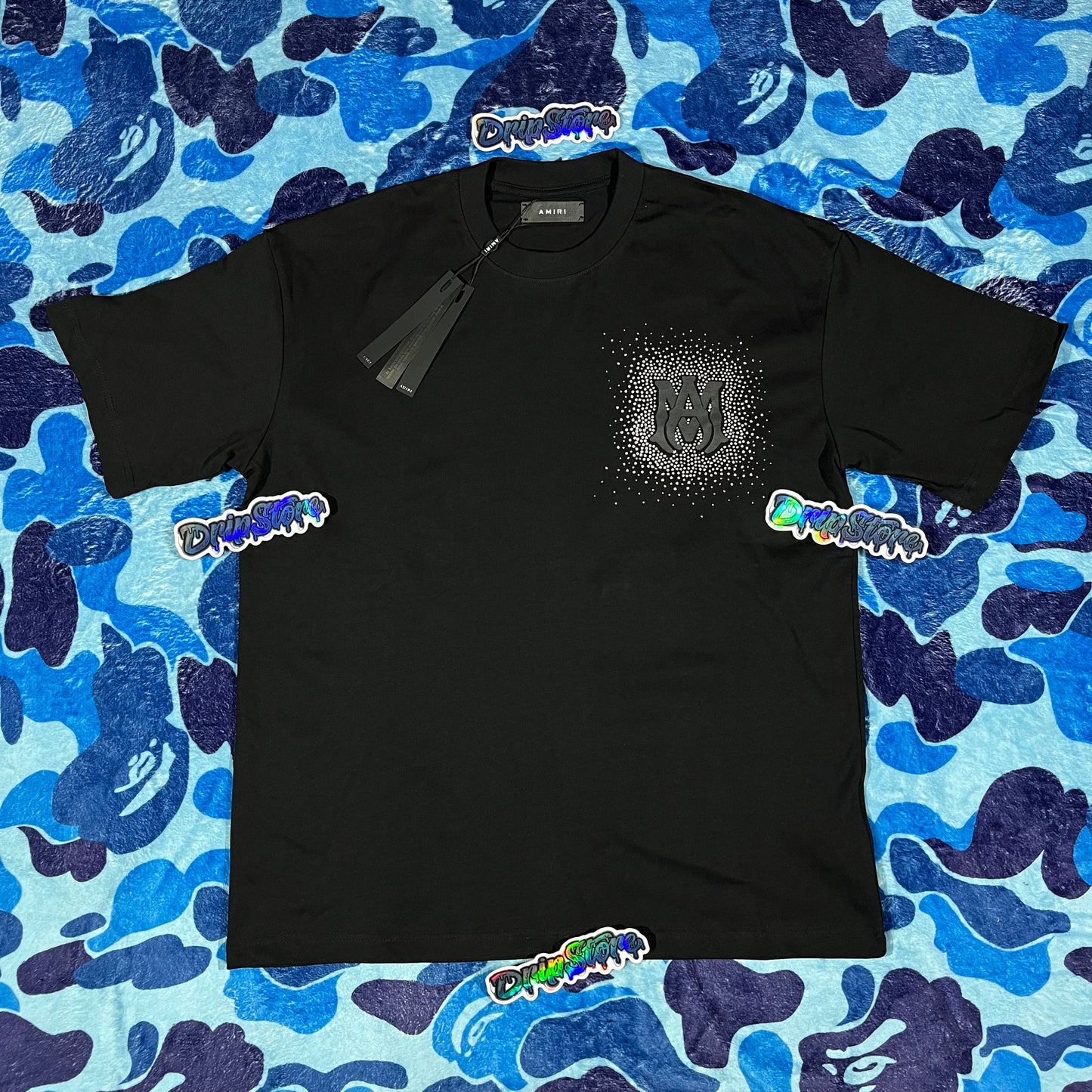 Remera Amiri Crystal Burst Negra