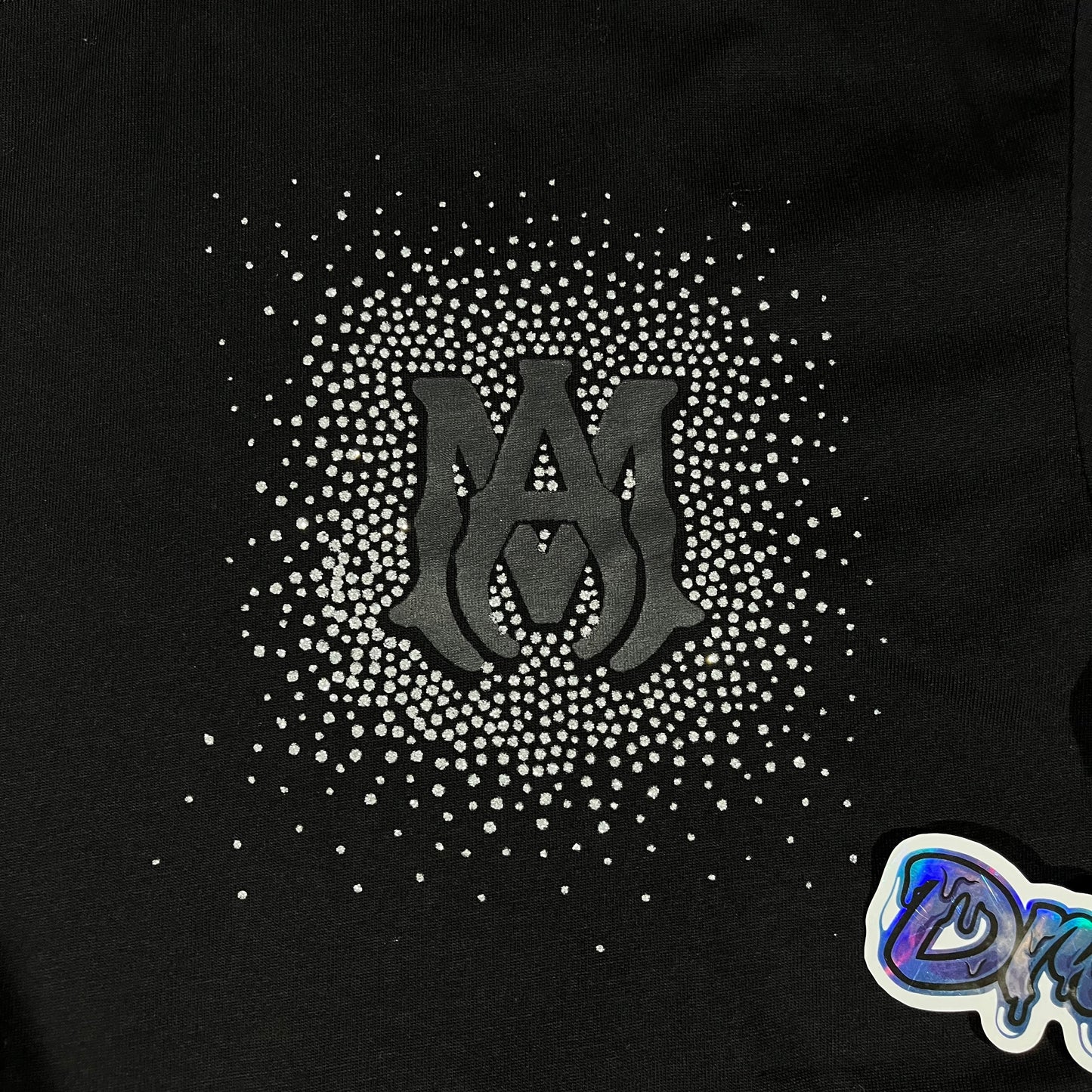 Remera Amiri Crystal Burst Negra