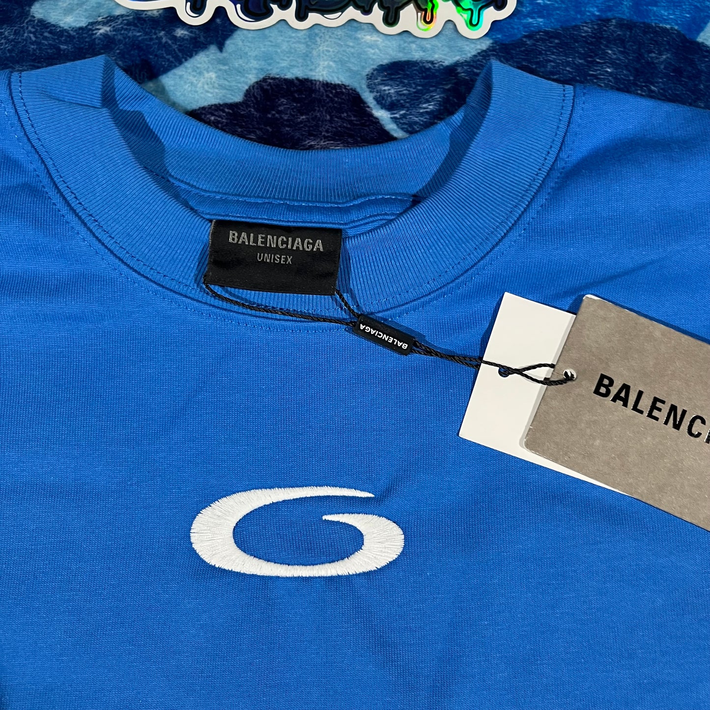 Remera Balenciaga Basketball Azul