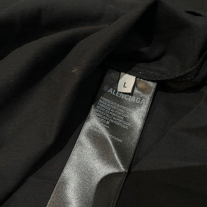 Remera Balenciaga Destroyed Flatground Negra