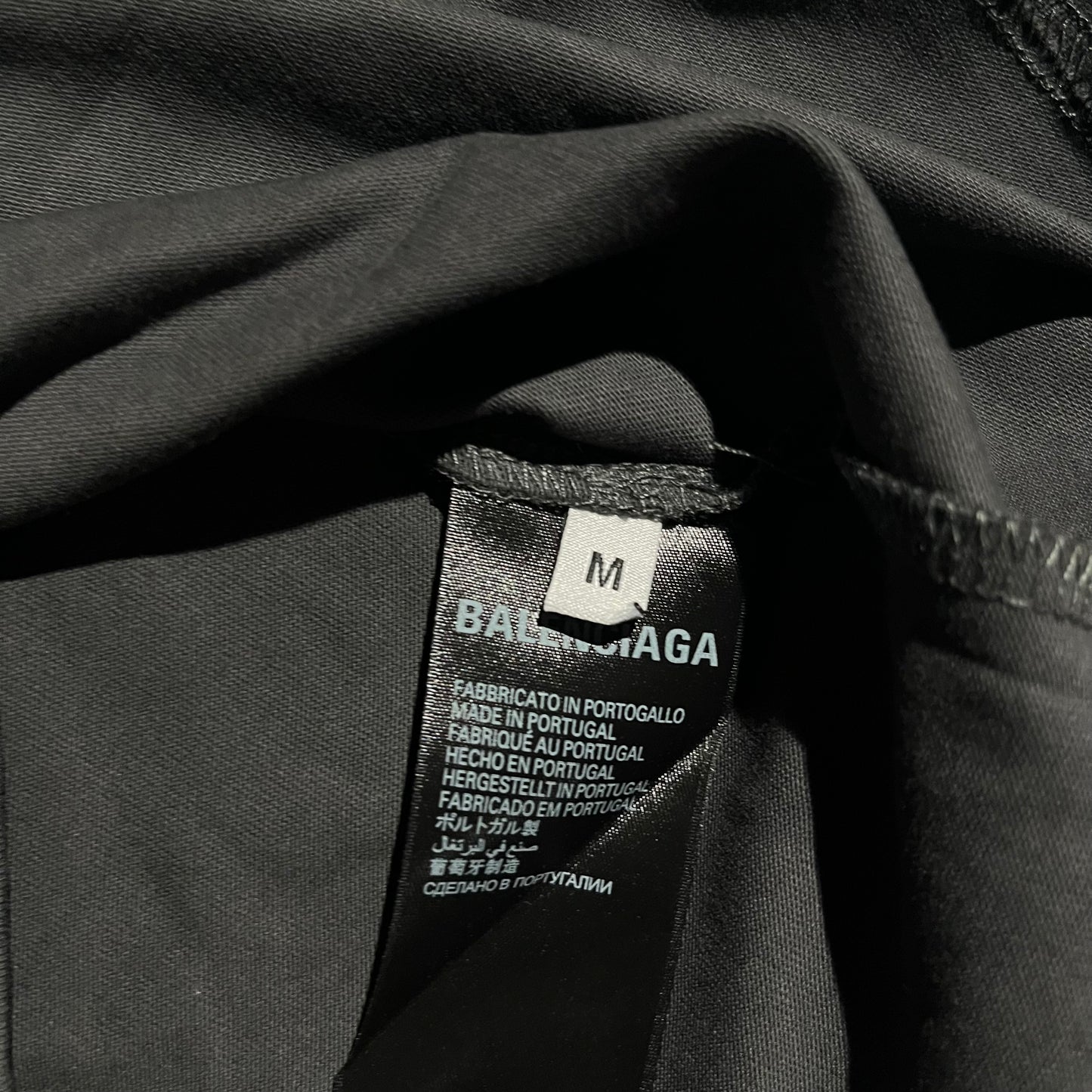 Remera Balenciaga Logo Bordado Gris