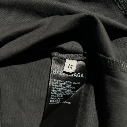 Remera Balenciaga Logo Bordado Gris