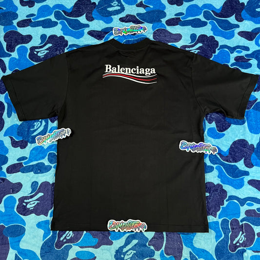 Remera Balenciaga Embroidery Logo Negra