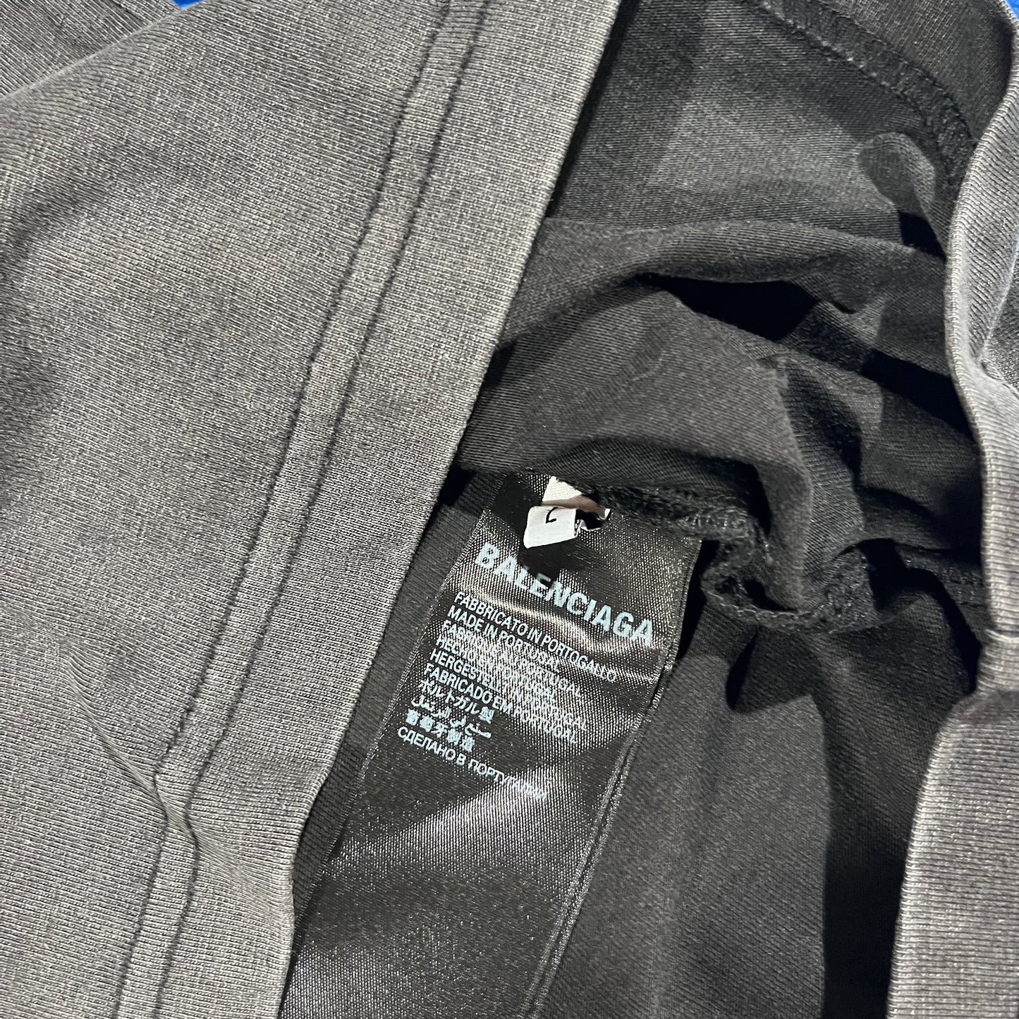 Remera Balenciaga Logo Print Negra