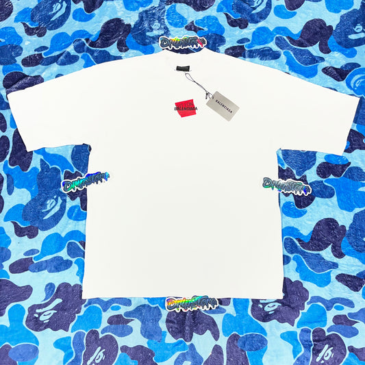 Remera Balenciaga Red Tape Blanca
