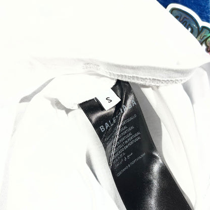 Remera Balenciaga Red Tape Blanca
