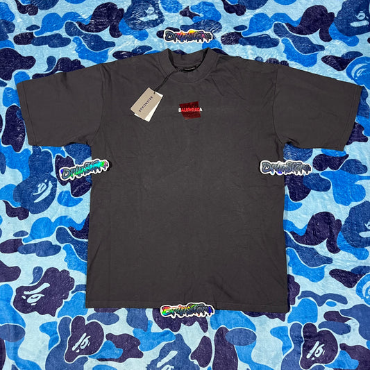 Remera Balenciaga Red Tape Negra