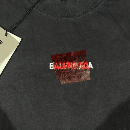 Remera Balenciaga Red Tape Negra