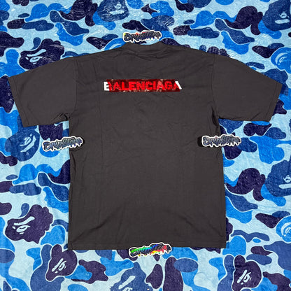 Remera Balenciaga Red Tape Negra