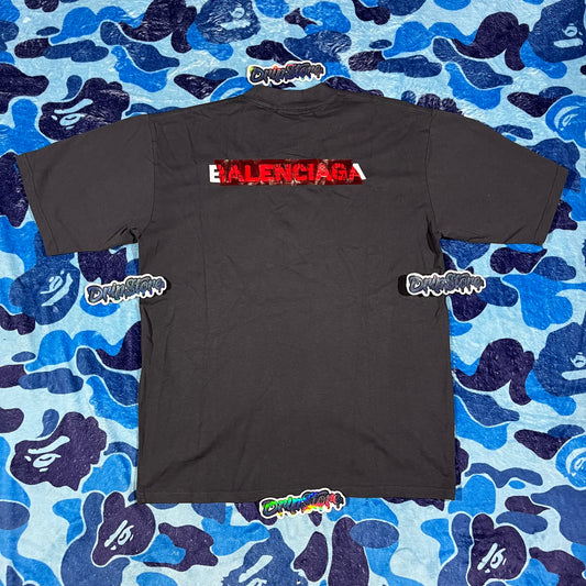Remera Balenciaga Red Tape Negra