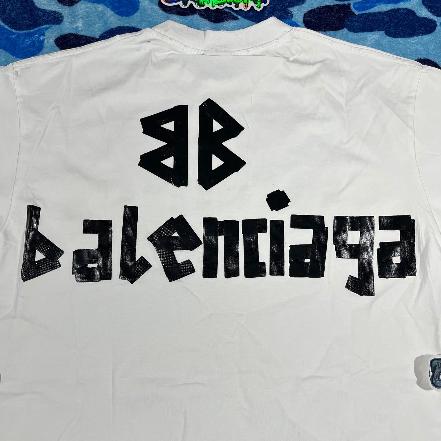 Remera Balenciaga New Tape Type Cinta Blanca