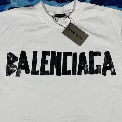 Remera Balenciaga New Tape Type Cinta Blanca