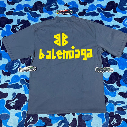 Remera Balenciaga Tape Type Cinta Azul