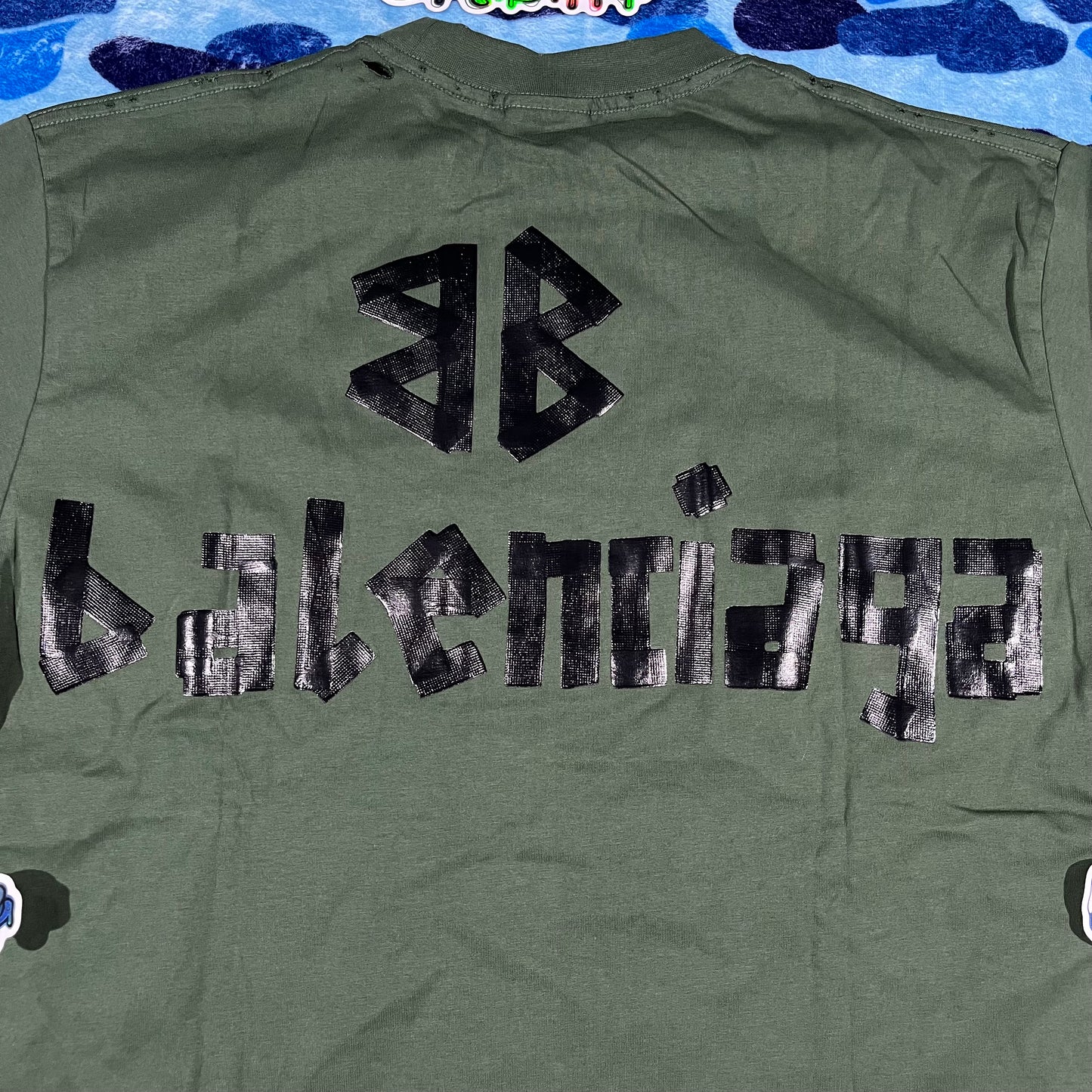 Remera Balenciaga New Tape Type Cinta Verde