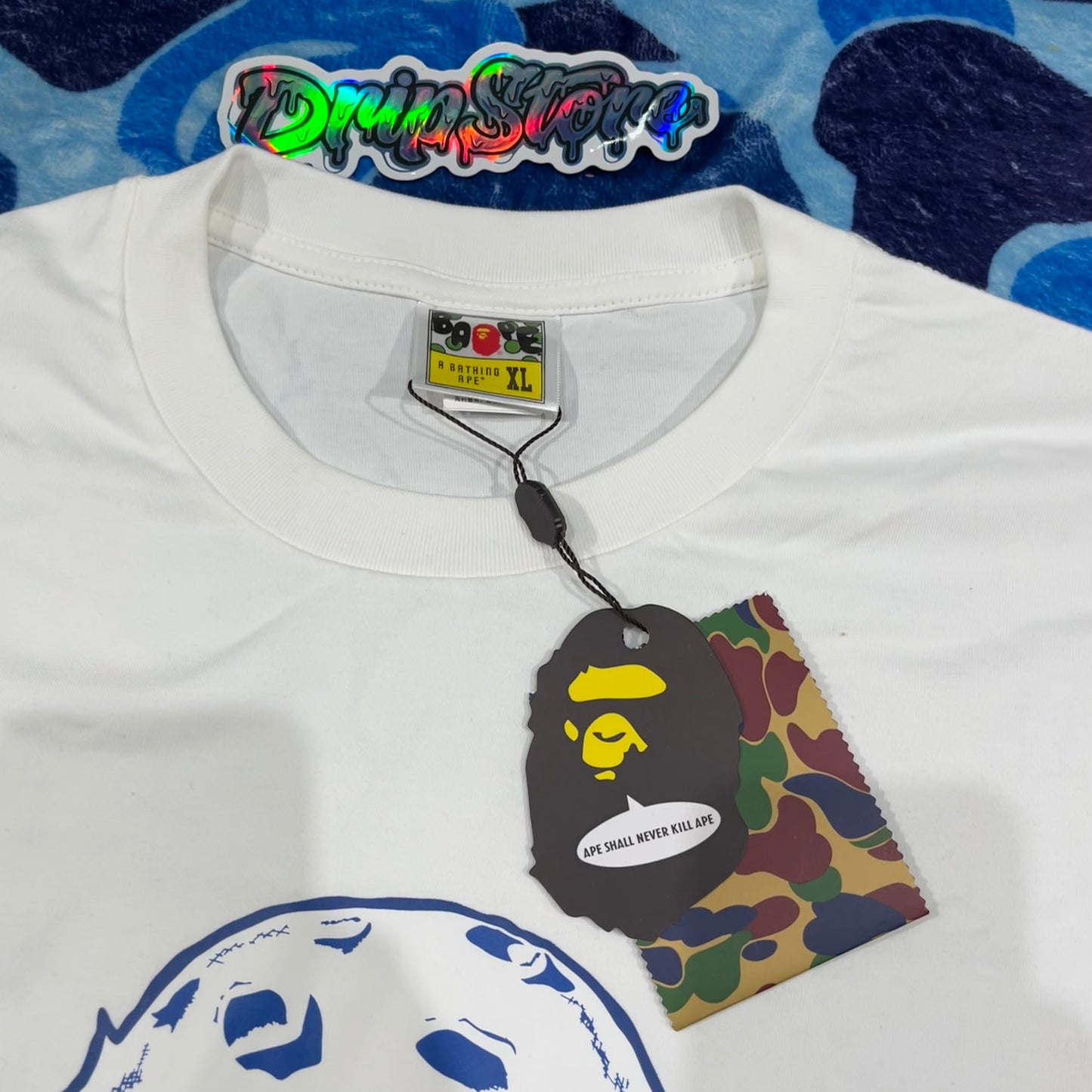 Remera Bape Moon Ape Head Blanca XL