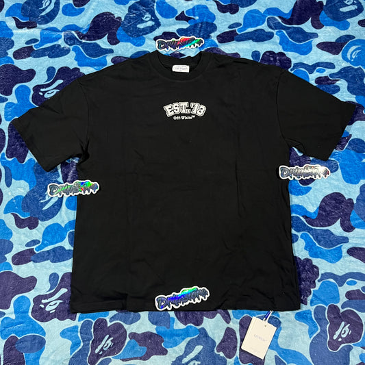 Remera Off White Logic Logos Negra