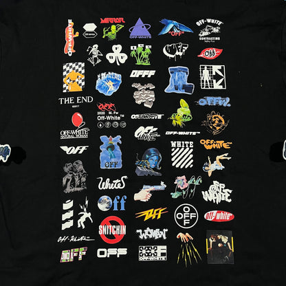 Remera Off White Logic Logos Negra