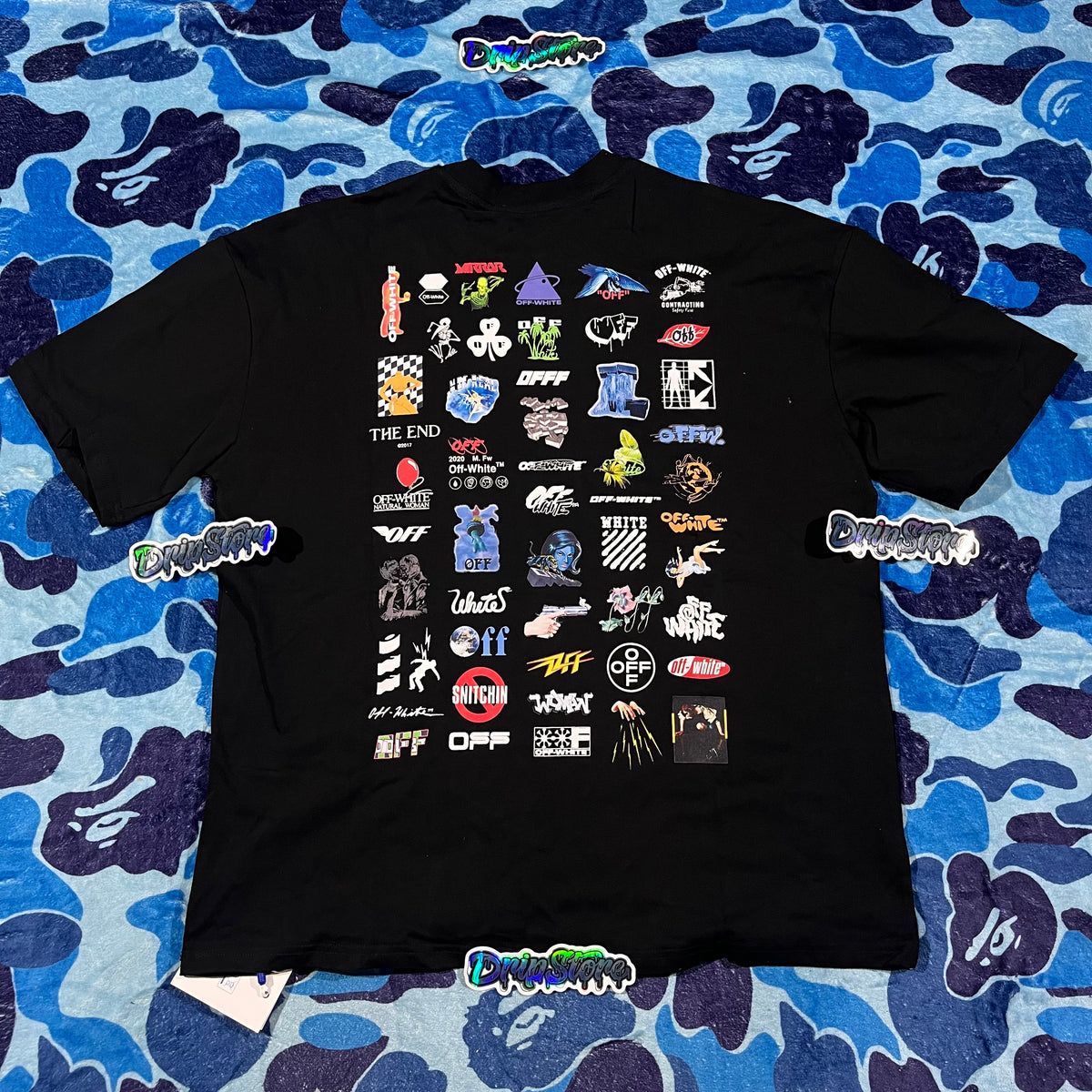 Remera Off White Logic Logos Negra