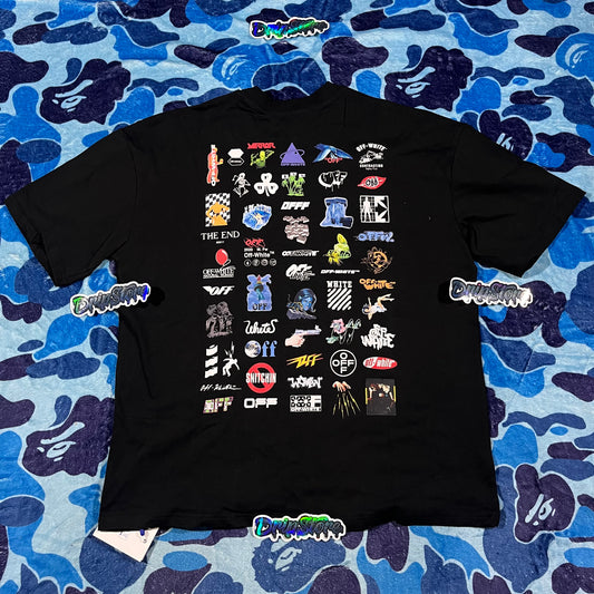Remera Off White Logic Logos Negra