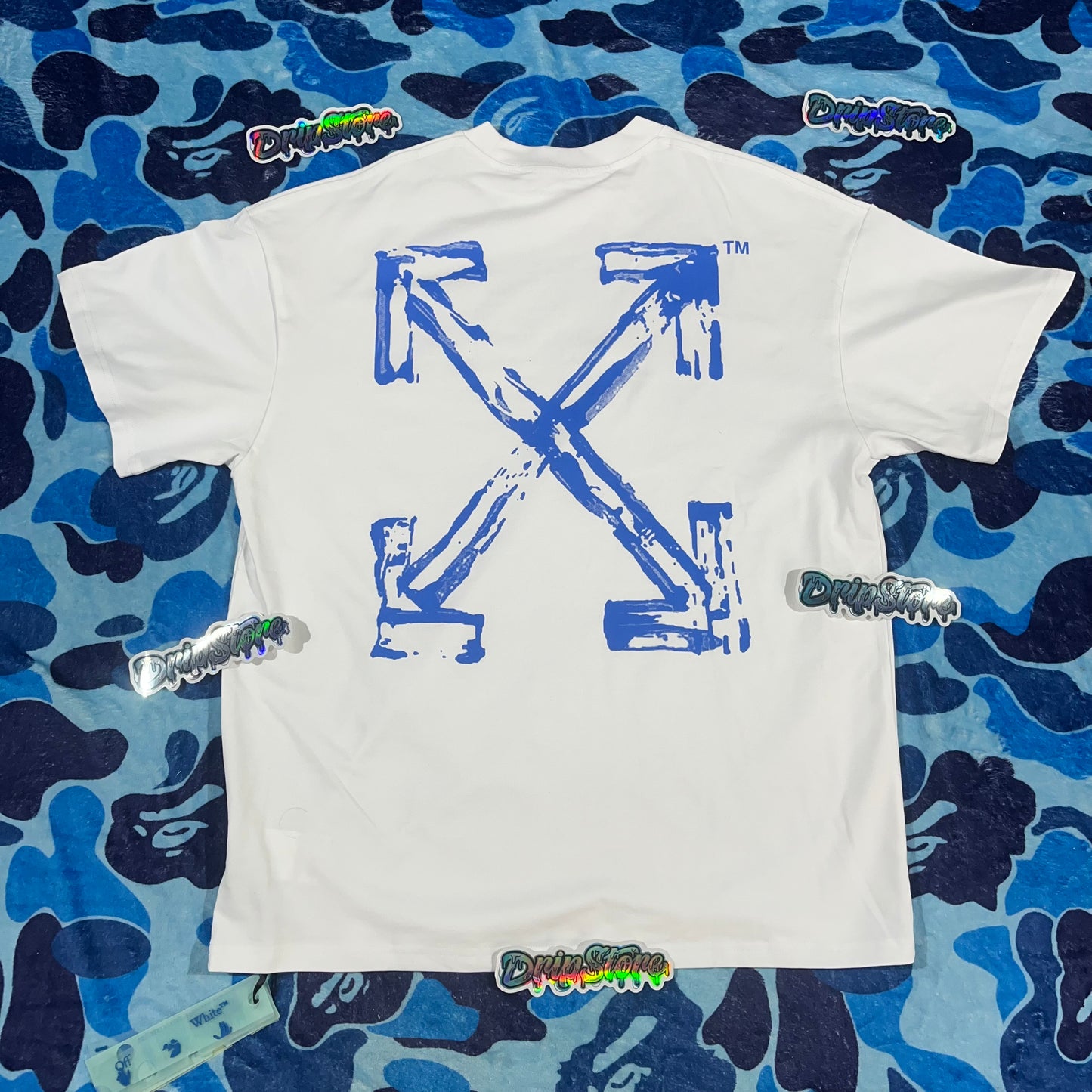 Remera Off White Paint Arrow Blanca L