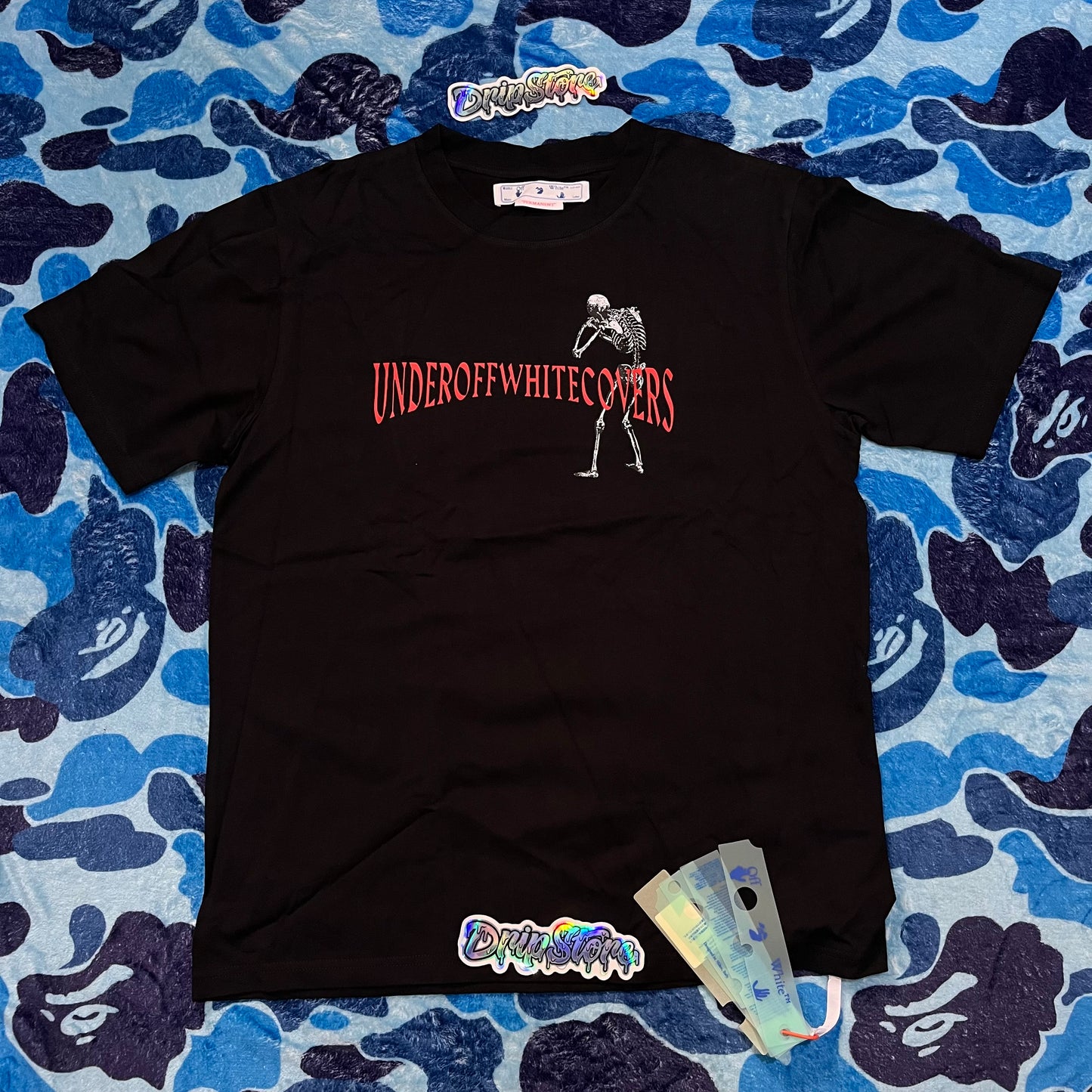 Remera Off White Undercover Skeleton Negra