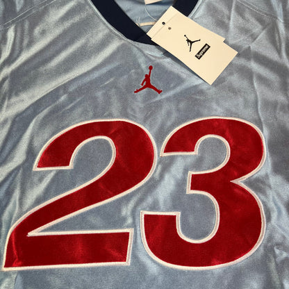 Remera Supreme Jordan Warm Up Celeste