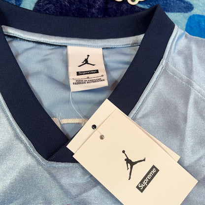 Remera Supreme Jordan Warm Up Celeste