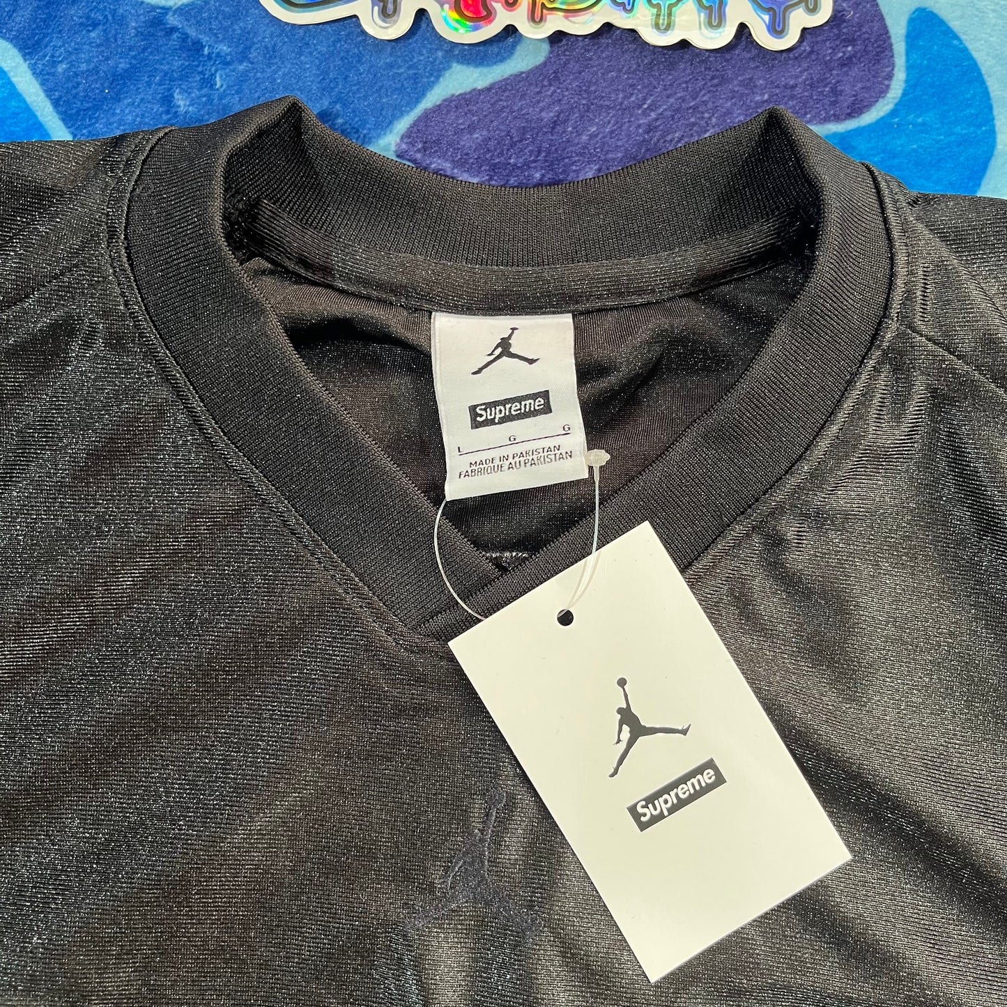 Remera Supreme Jordan Warm Up Negra